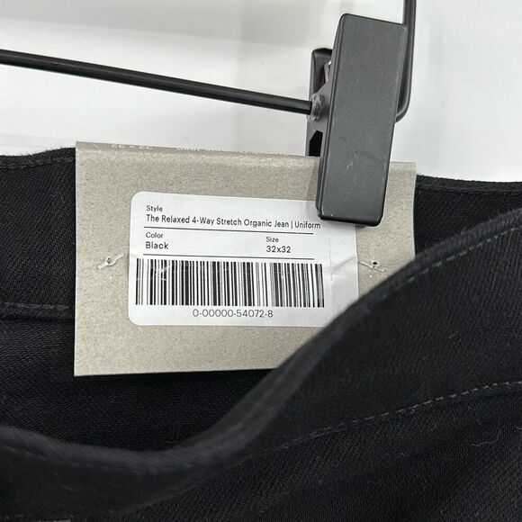 NWT Everlane Black The Relaxed 4-Way Stretch Organic Jean Uniform Size 32x32 - Picture 7 of 11